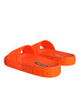 Sandales à enfiler en caoutchouc orange Dolce &amp; Gabbana, chaussures de plage