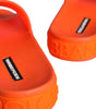 Sandales à enfiler en caoutchouc orange Dolce &amp; Gabbana, chaussures de plage