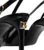Dolce & Gabbana Black Patent Leather Heels Slingback Shoes