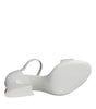 Dolce & Gabbana White Leather Heels Keira Sandals Shoes