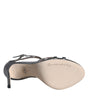 Dolce & Gabbana Silver Keira Leather Heels Sandals Shoes