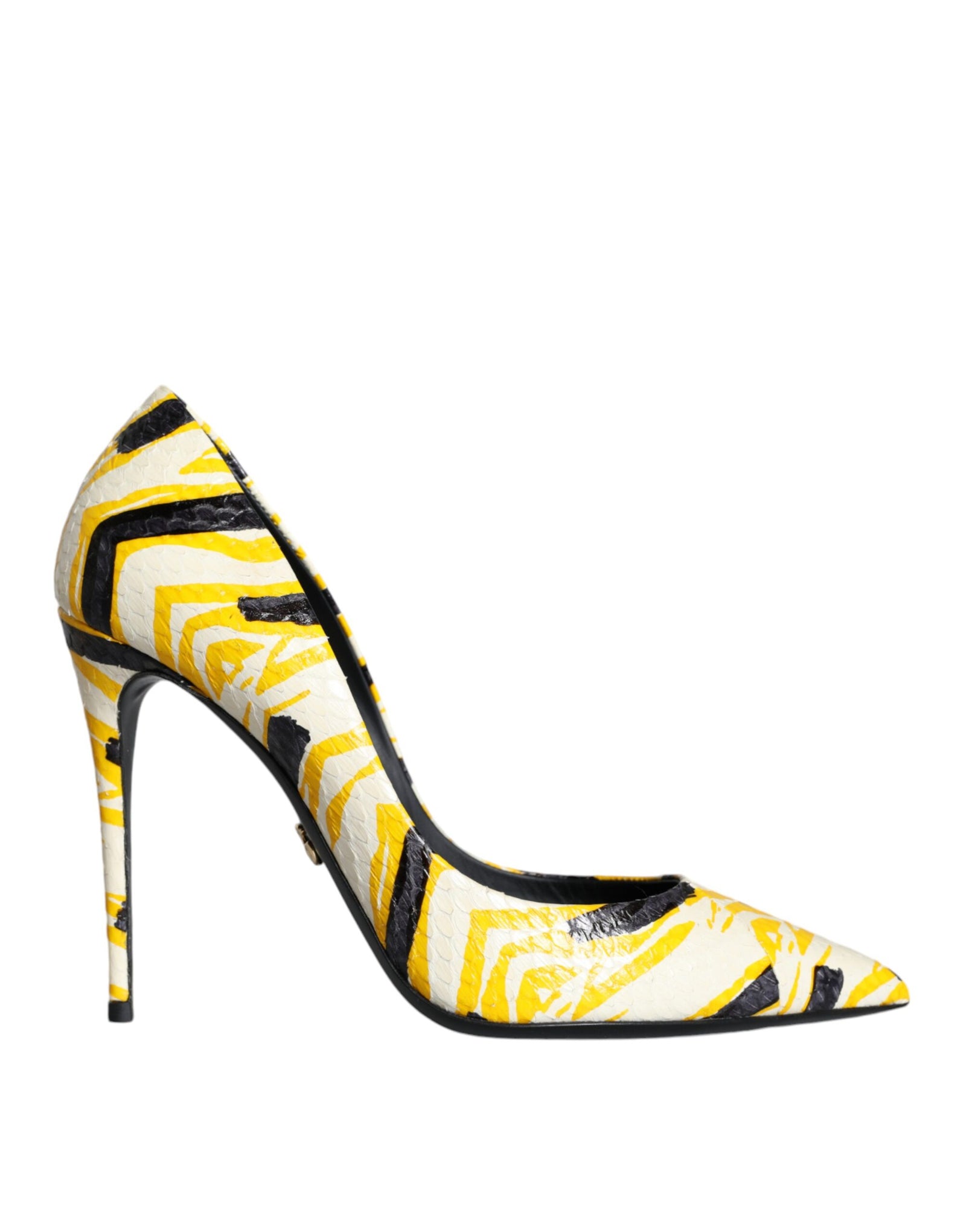 Escarpins à talons hauts en cuir à rayures multicolores Dolce &amp; Gabbana