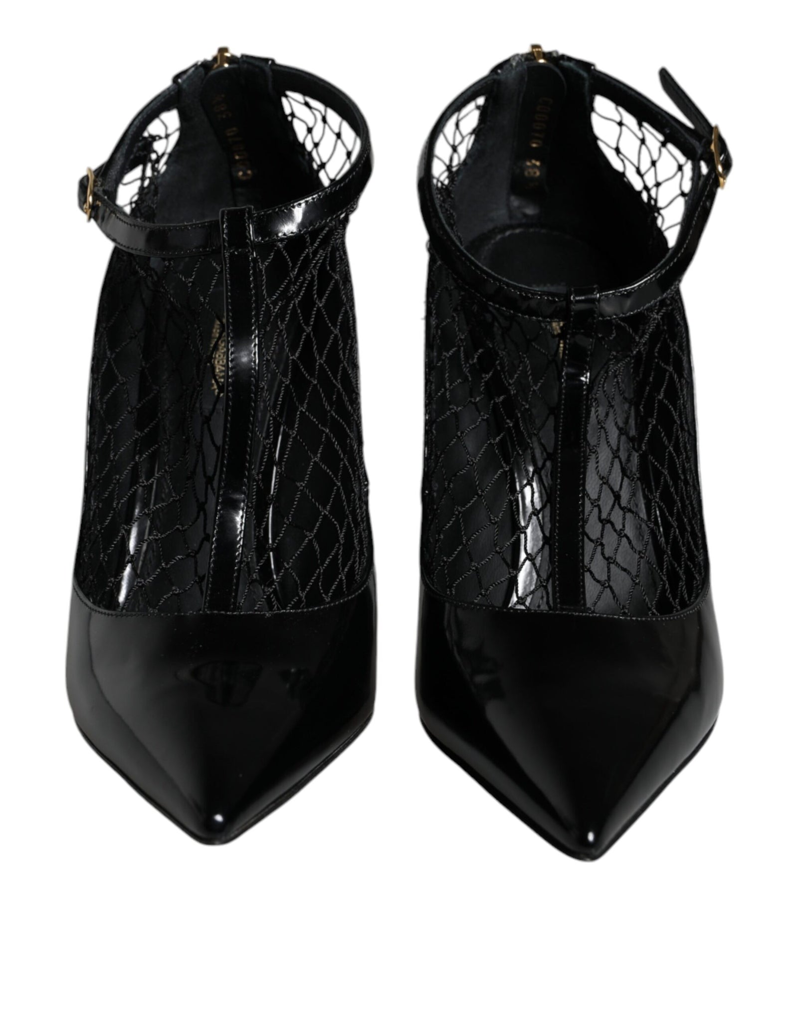 Escarpins à talons en cuir verni noir Dolce &amp; Gabbana
