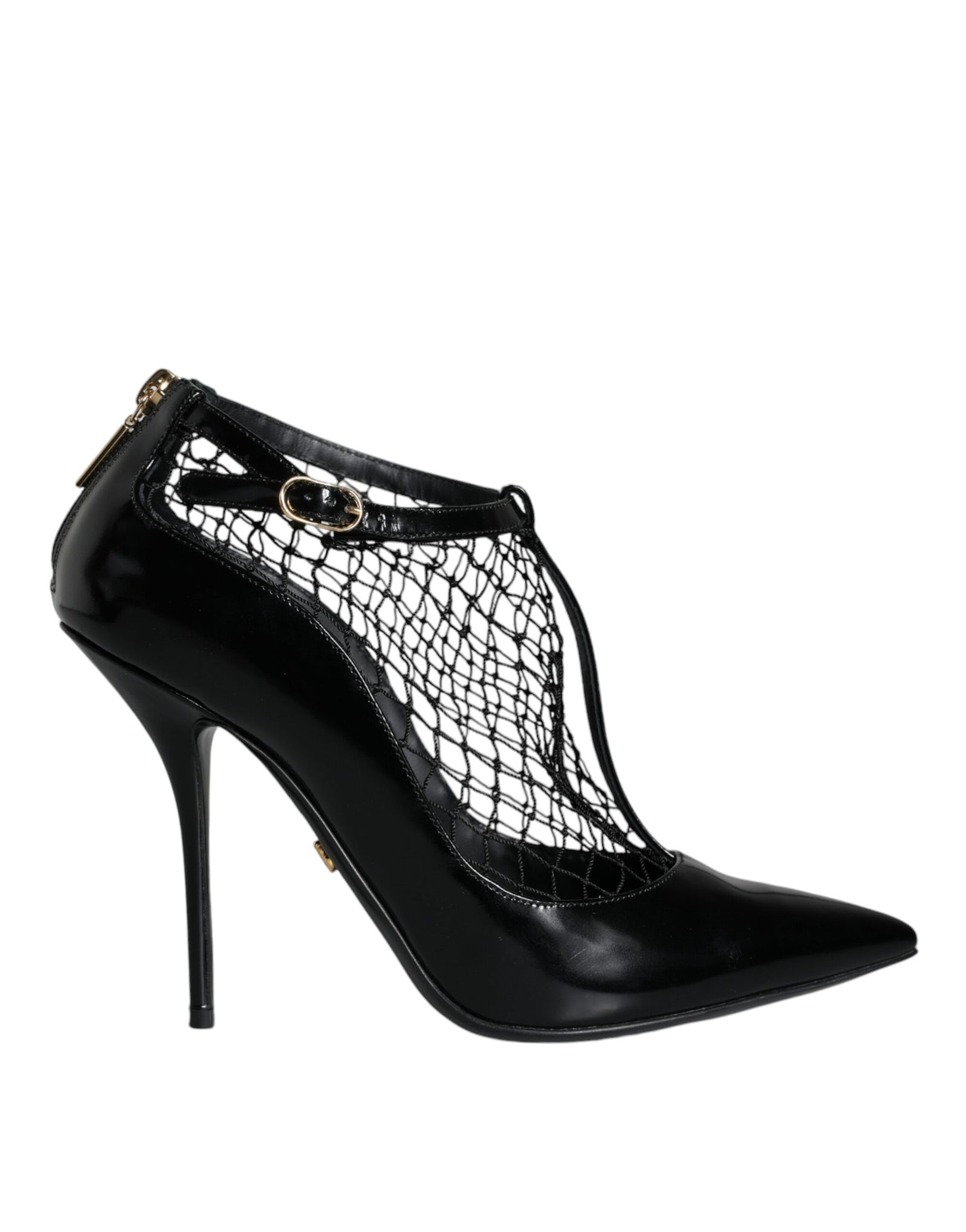 Escarpins à talons en cuir verni noir Dolce &amp; Gabbana