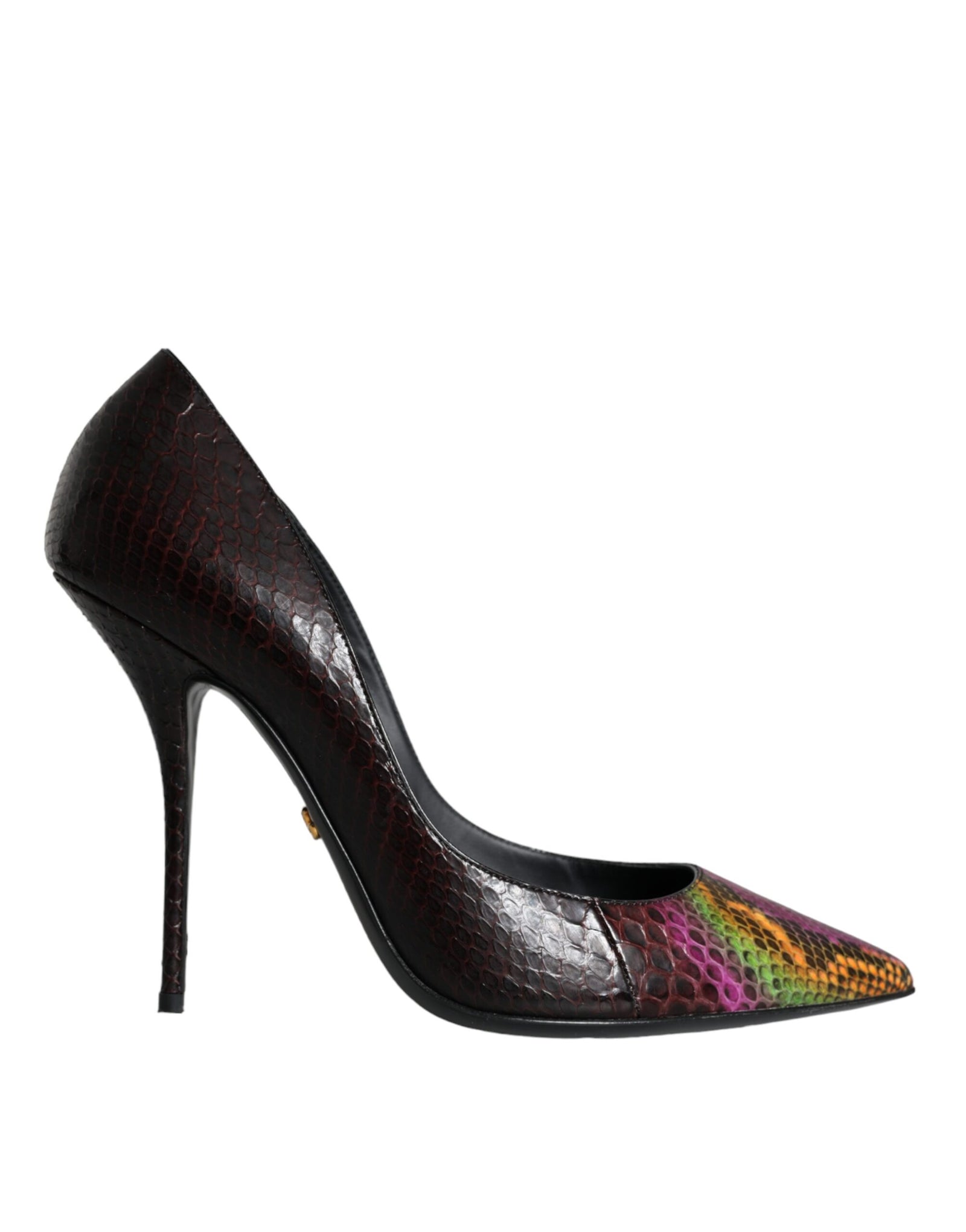 Escarpins à talons en cuir exotique multicolore Dolce & Gabbana