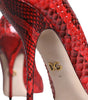 Escarpins à talons aiguilles en cuir rouge Dolce & Gabbana