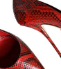 Escarpins à talons aiguilles en cuir rouge Dolce & Gabbana