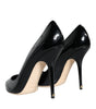 Dolce & Gabbana Black Patent Leather Bellucci Pumps Heels Shoes