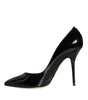 Dolce & Gabbana Black Patent Leather Bellucci Pumps Heels Shoes