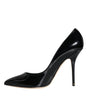 Dolce & Gabbana Black Patent Leather Bellucci Pumps Heels Shoes