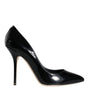 Dolce & Gabbana Black Patent Leather Bellucci Pumps Heels Shoes