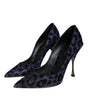 Escarpins à talons hauts Dolce & Gabbana en lurex léopard violet