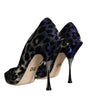Escarpins à talons hauts Dolce & Gabbana en lurex léopard violet