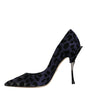Escarpins à talons hauts Dolce & Gabbana en lurex léopard violet