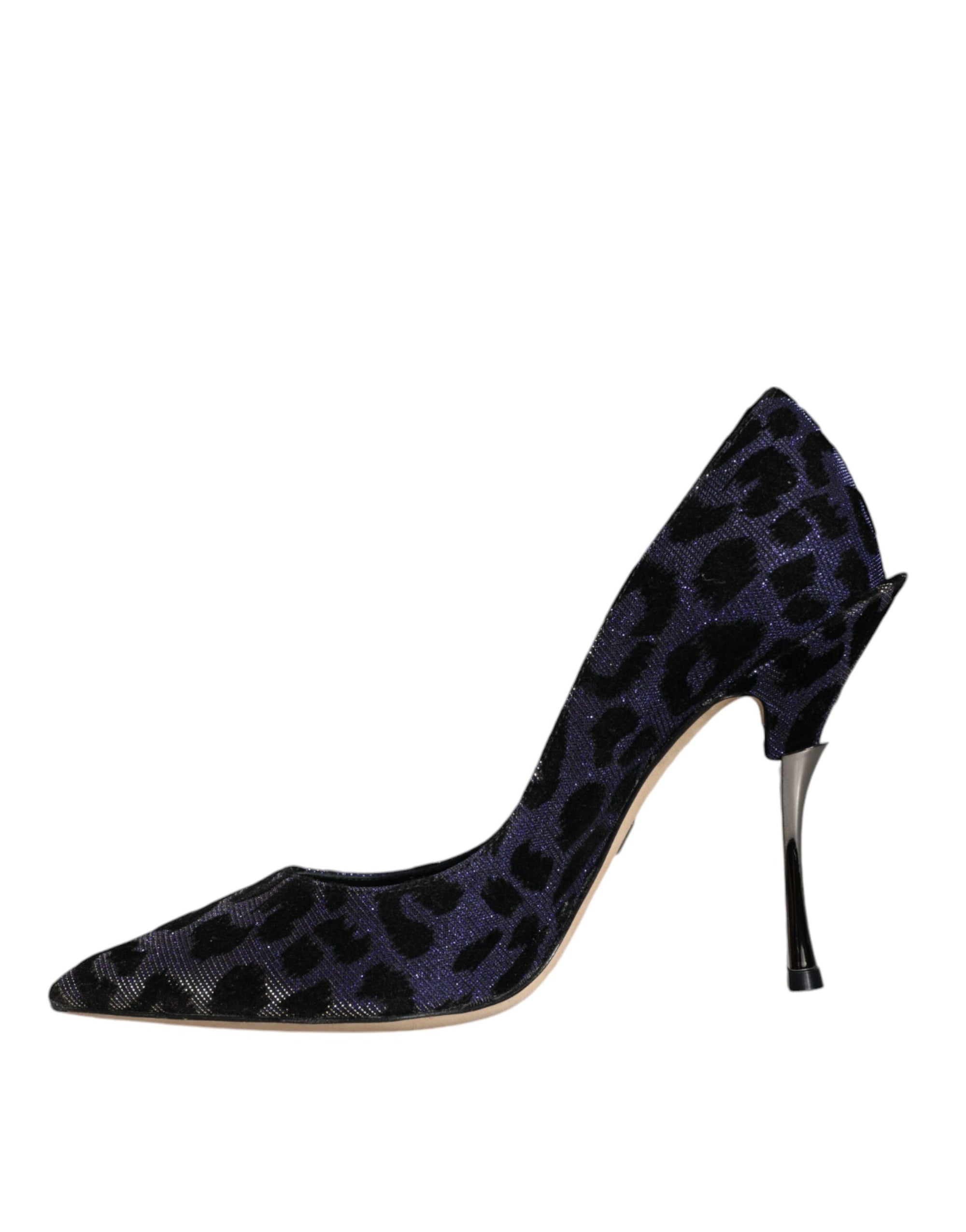 Escarpins à talons hauts Dolce & Gabbana en lurex léopard violet