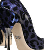 Escarpins à talons hauts Dolce & Gabbana en lurex léopard violet