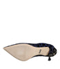 Escarpins à talons hauts Dolce & Gabbana en lurex léopard violet