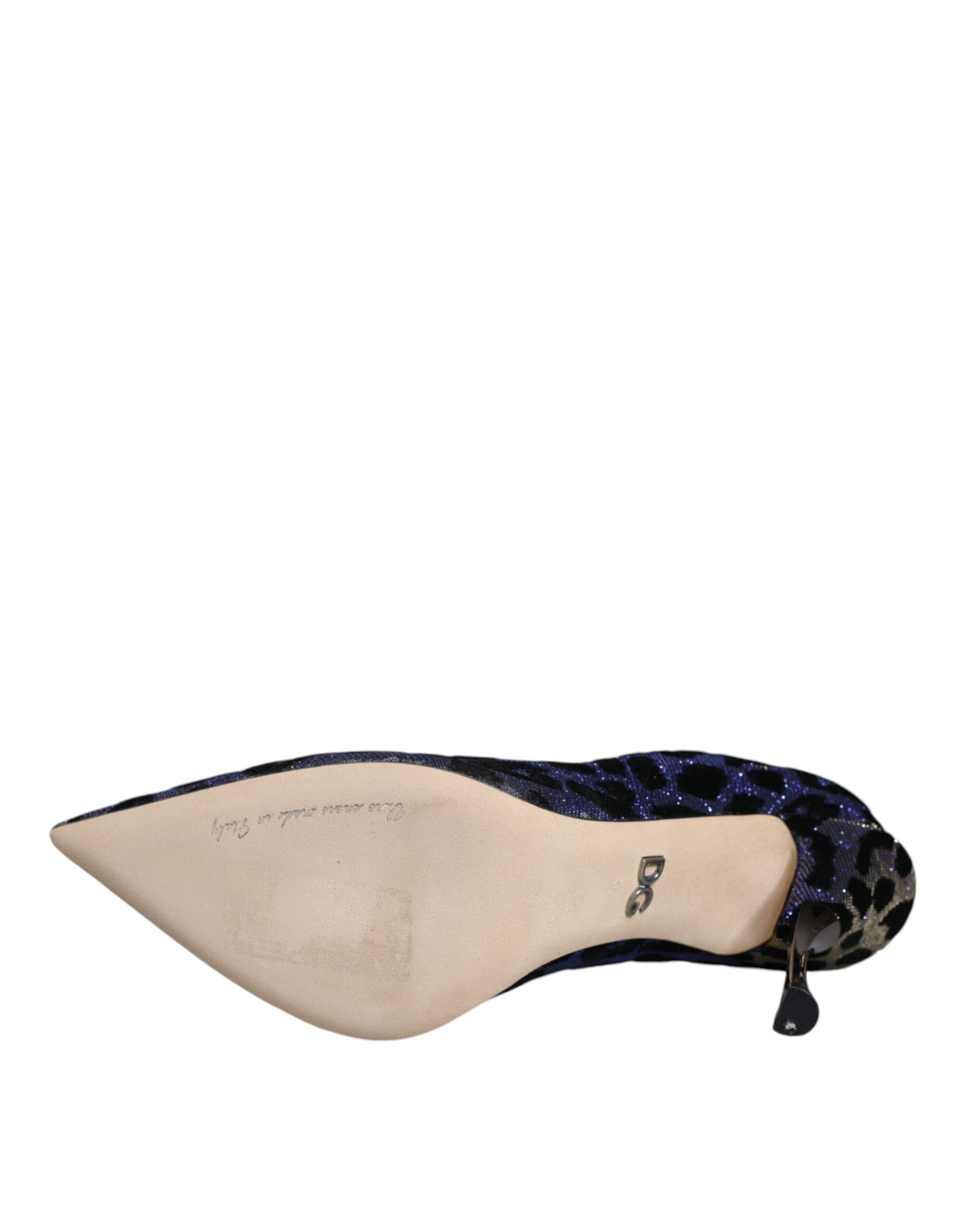 Escarpins à talons hauts Dolce & Gabbana en lurex léopard violet