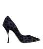 Escarpins à talons hauts Dolce & Gabbana en lurex léopard violet