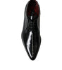 Dolce & Gabbana Black Leather Crystal Dress Formal Shoes