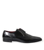 Dolce & Gabbana Black Leather Crystal Dress Formal Shoes