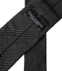 Dolce &amp; Gabbana Dark Gray Plaid Patterned Silk Adjustable Men Tie
