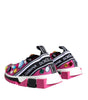 Dolce & Gabbana Pink Sorrento Crystals Low Top Sneakers Shoes
