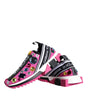 Dolce & Gabbana Pink Sorrento Crystals Low Top Sneakers Shoes