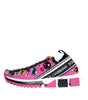 Dolce & Gabbana Pink Sorrento Crystals Low Top Sneakers Shoes