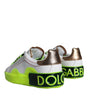 Dolce & Gabbana White Leather Portofino Low Top Sneakers Shoes