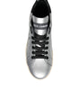 Dolce & Gabbana Silver Portofino Calf Leather Sneakers Shoes