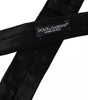 Dolce &amp; Gabbana Black Fantasy 100% Silk Adjustable Men Tie