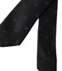 Dolce &amp; Gabbana Black Fantasy 100% Silk Adjustable Men Tie