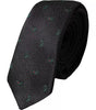 Dolce &amp; Gabbana Black Fantasy 100% Silk Adjustable Men Tie