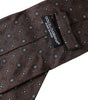 Dolce &amp; Gabbana Brown Silk Branded Logo Adjustable Men Tie