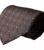 Dolce &amp; Gabbana Brown Silk Branded Logo Adjustable Men Tie