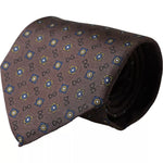 Dolce &amp; Gabbana Brown Silk Branded Logo Adjustable Men Tie