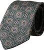 Dolce & Gabbana Green Patterned 100% Silk Adjustable Men Tie