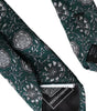 Dolce &amp; Gabbana Green Floral Print Silk Adjustable Men Tie