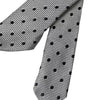 Dolce &amp; Gabbana Black White Dot Fantasy Silk Adjustable Men Tie