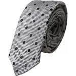 Dolce &amp; Gabbana Black White Dot Fantasy Silk Adjustable Men Tie