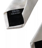 Dolce &amp; Gabbana White Satin Silk Adjustable Men Tie