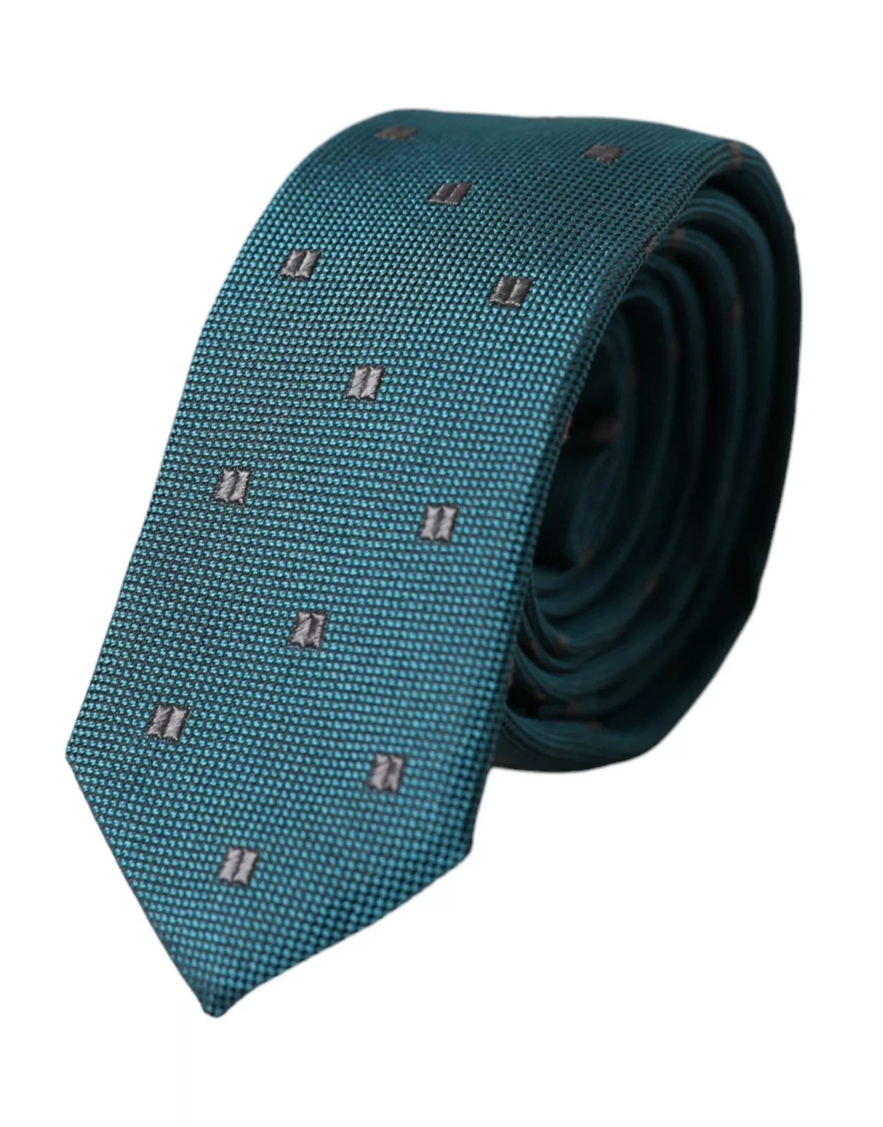 Dolce &amp; Gabbana Green Patterned Silk Adjustable Men Tie