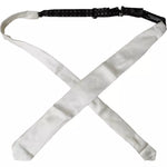 Dolce &amp; Gabbana White 100% Silk Adjustable Necktie Men Bowtie