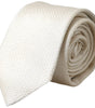 Dolce &amp; Gabbana Off White 100% Silk Adjustable Necktie Men Tie