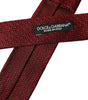 Dolce & Gabbana Red Patterned 100% Silk Adjustable Men Tie