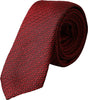 Dolce & Gabbana Red Patterned 100% Silk Adjustable Men Tie