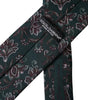 Dolce &amp; Gabbana Green Floral Print Silk Adjustable Men Tie