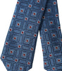Dolce &amp; Gabbana Blue Patterned 100% Silk Adjustable Men Tie