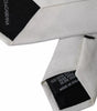 Dolce &amp; Gabbana White Silk Classic Adjustable Men Tie